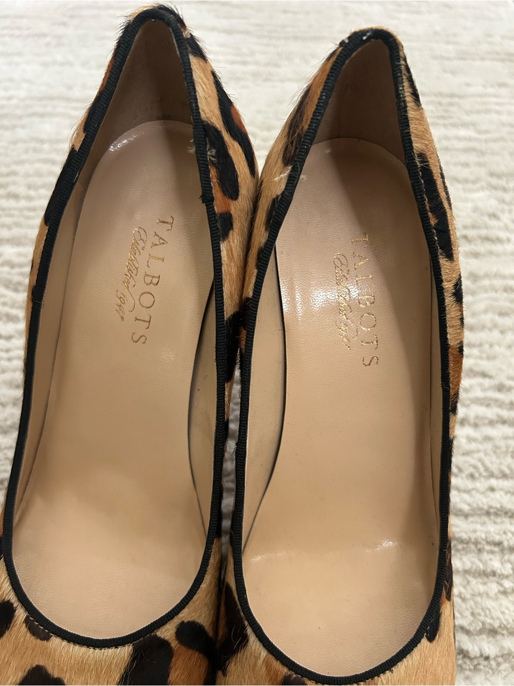 Talbots Leopard Print Pump in Tan and Black - Picture 4 of 6